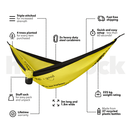 Good Human Factory - Recycled Hammock with Straps