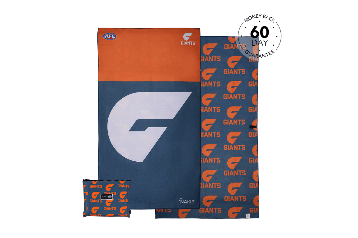 GWS Giants - AFL Recycled Sand Free Beach Towel