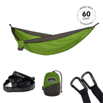 Studio shot featuring Nakie's Forest Green hammock, highlighting its serene hue and comfortable design, perfect for outdoor relaxation and leisure preview #1