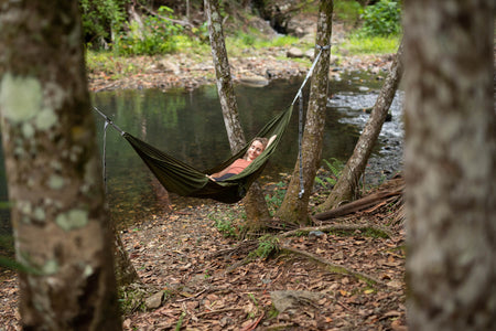 Olive - Ultra Light Recycled Hammock with Straps