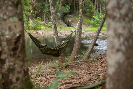 Olive - Ultra Light Recycled Hammock with Straps