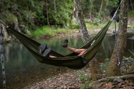 Olive - Ultra Light Recycled Hammock with Straps