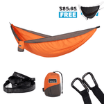 Sunburnt Orange -  Recycled Hammock with Straps preview #1