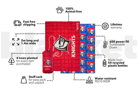 Knights - NRL Sustainable Down Puffy Blanket