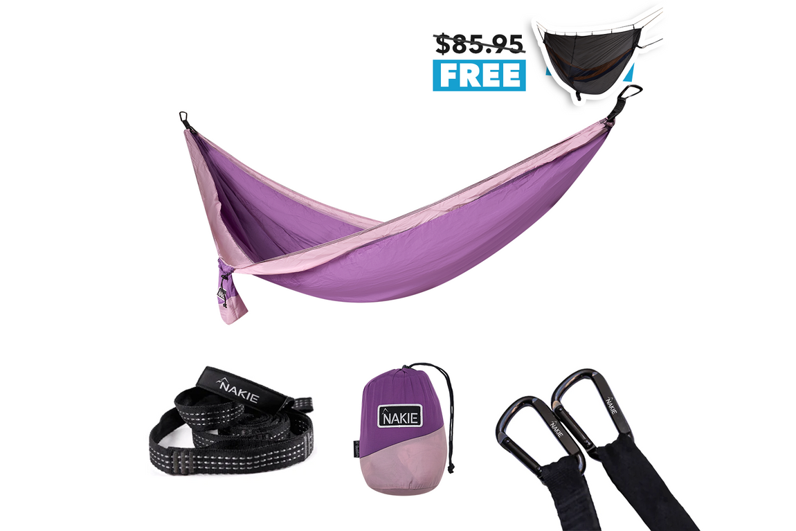 Mulberry Purple - Recycled Hammock with Straps