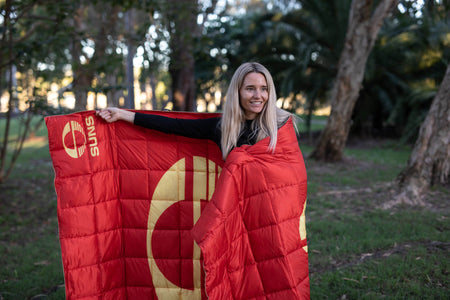 Gold Coast SUNS - AFL Sustainable Down Puffy Blanket