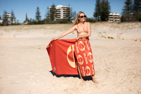 Gold Coast SUNS - AFL Recycled Sand Free Beach Towel