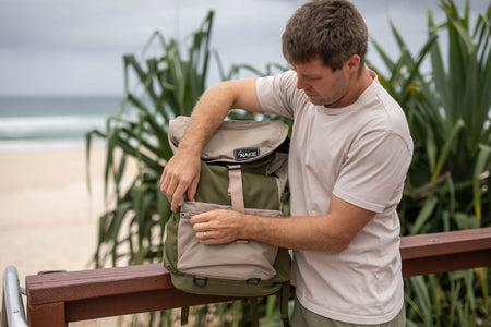 Olive Green - Recycled Travel Backpack