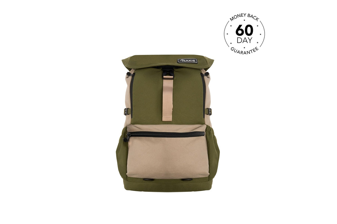 Olive Green - Recycled Travel Backpack