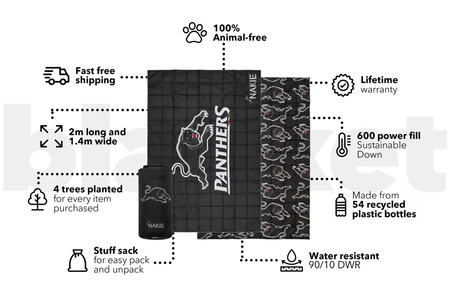 Panthers - NRL Sustainable Down Puffy Blanket