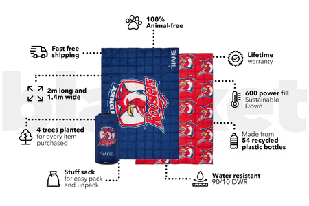 Roosters - NRL Sustainable Down Puffy Blanket