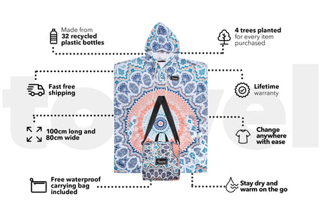 Sound of Summer - Hooded Towel Recycled Sand Free