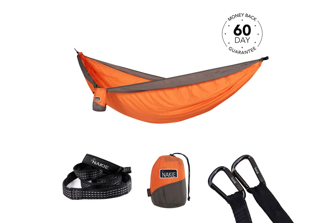 Sunburnt Orange -  Recycled Hammock with Straps