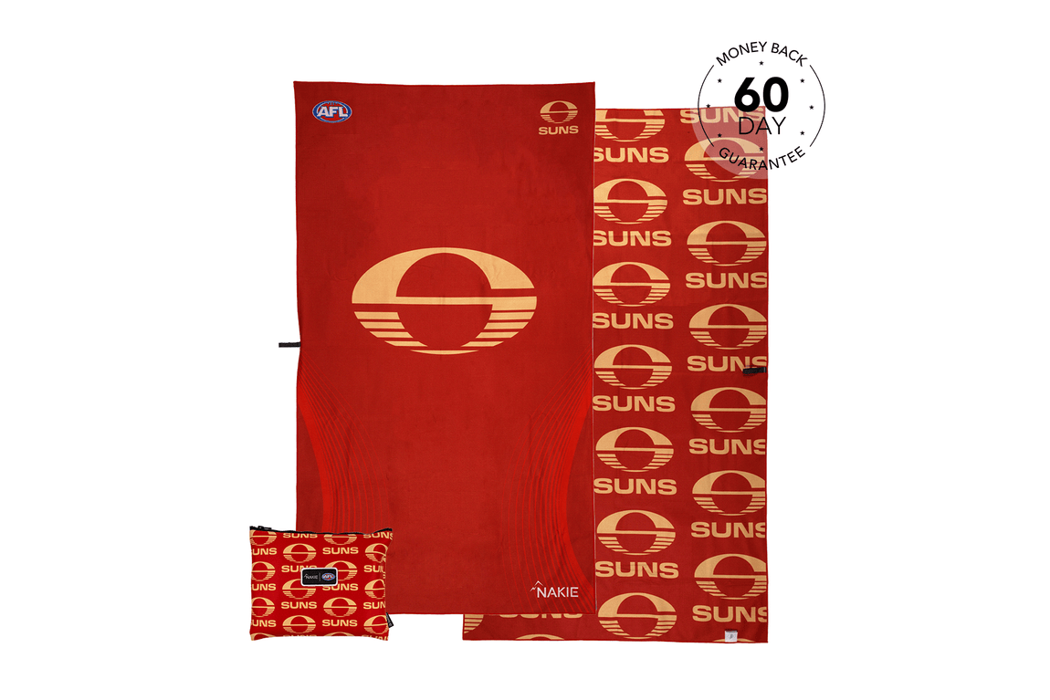Gold Coast SUNS - AFL Recycled Sand Free Beach Towel