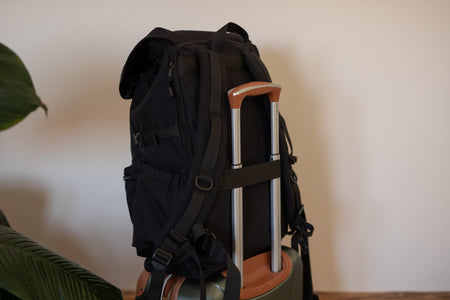 Midnight Black - Recycled Travel Backpack