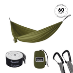 Olive - Ultra Light Recycled Hammock with Straps preview #1