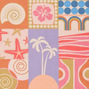 Retro Shores - Recycled Picnic Blanket swatch 1.0