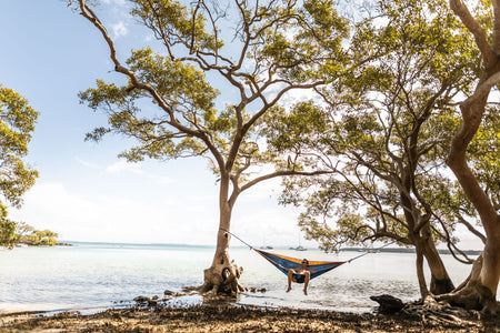 River Blue - Recycled Double Hammock with Straps - Nakie