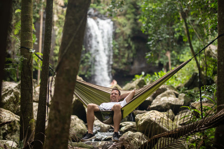 Olive Green - Recycled Hammock with Straps