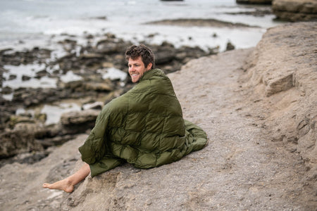 Olive Green - Sustainable Down Puffy Blanket