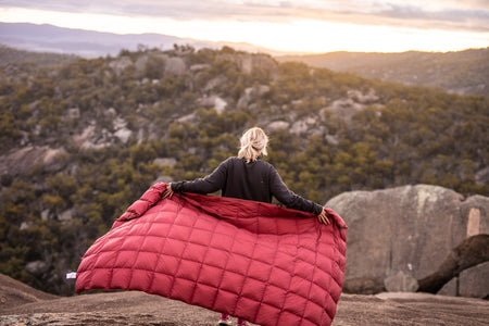 Earth Red - Sustainable Down Puffy Blanket