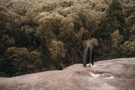 Midnight Black - Sustainable Down Puffy Blanket