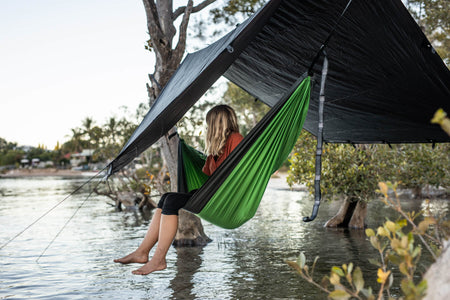 Recycled Hammock and Tarp Combo