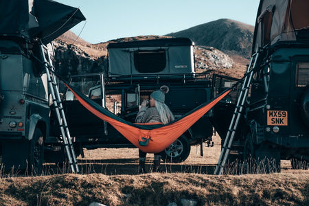 Sunburnt Orange -  Recycled Hammock with Straps